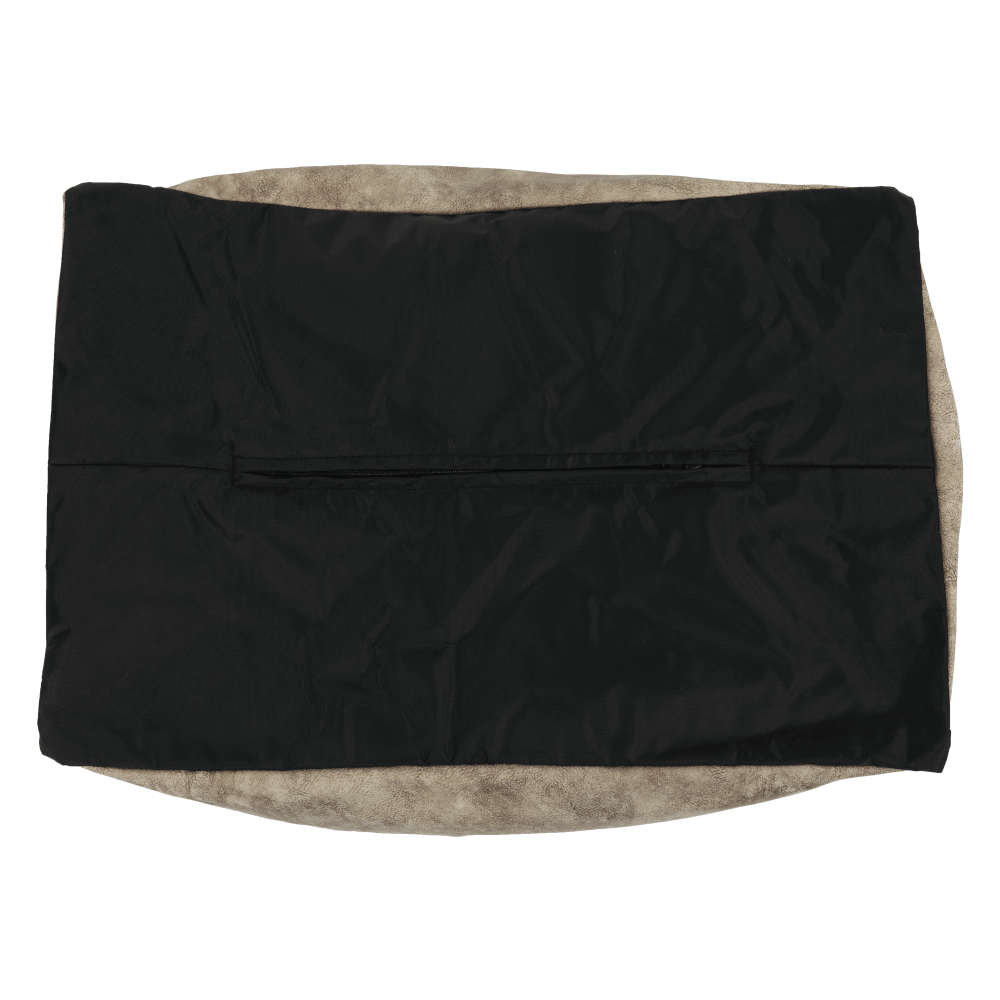 Fotoliu tip sac cu taburet, gri-maro-TAUPE, FOLAN - imagine 3