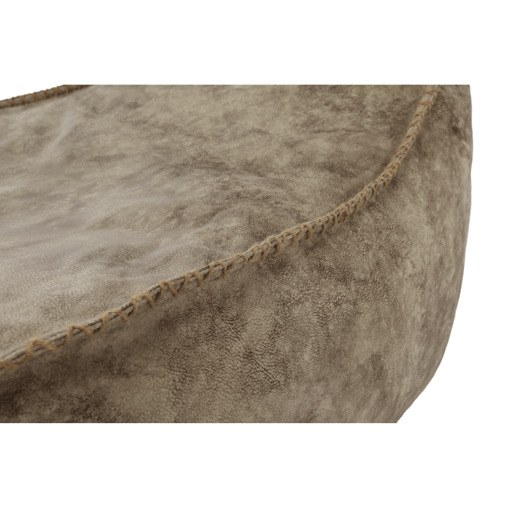 Fotoliu tip sac cu taburet, gri-maro-TAUPE, FOLAN - imagine 5