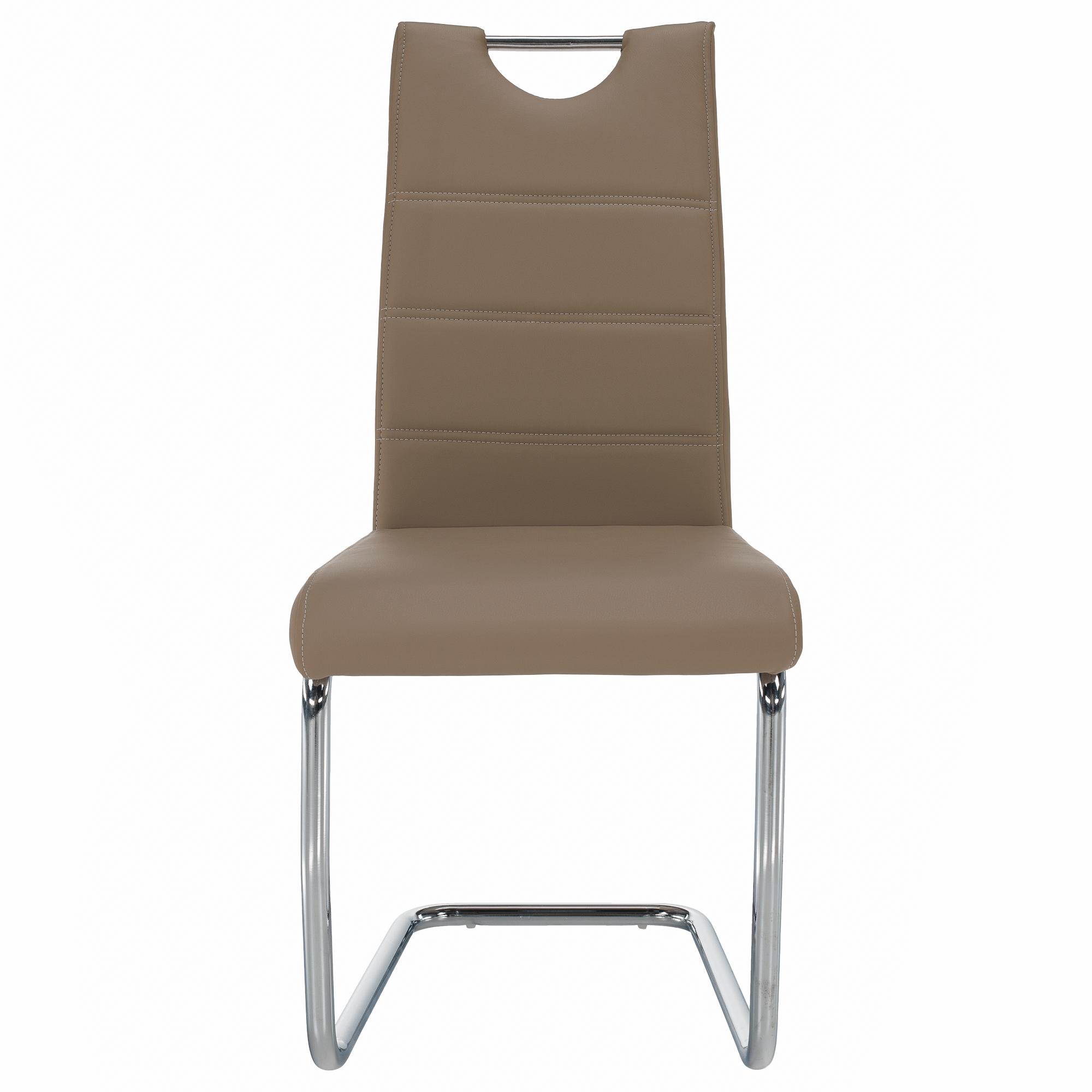 Scaun de bucătărie, cappuccino/cusătura deschisă, ABIRA NEW