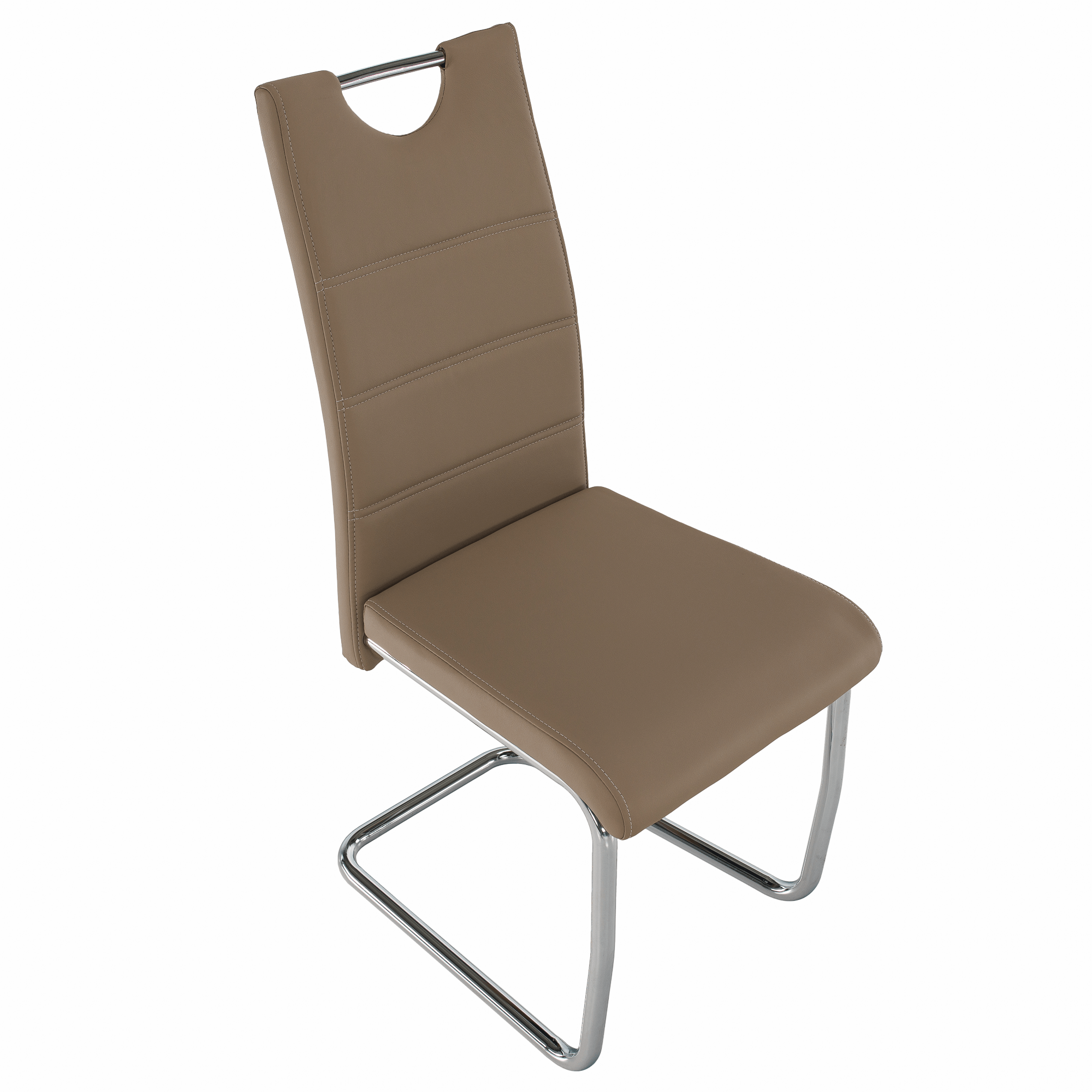 Scaun de bucătărie, cappuccino/cusătura deschisă, ABIRA NEW - imagine 6