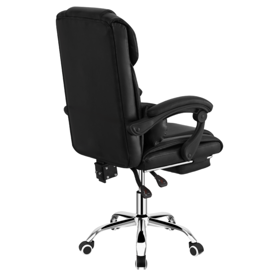 Scaun de birou, piele eco neagră, ARNAUD 2 NEW
