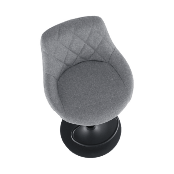 Scaun bar, material textil gri/negru, TERKAN