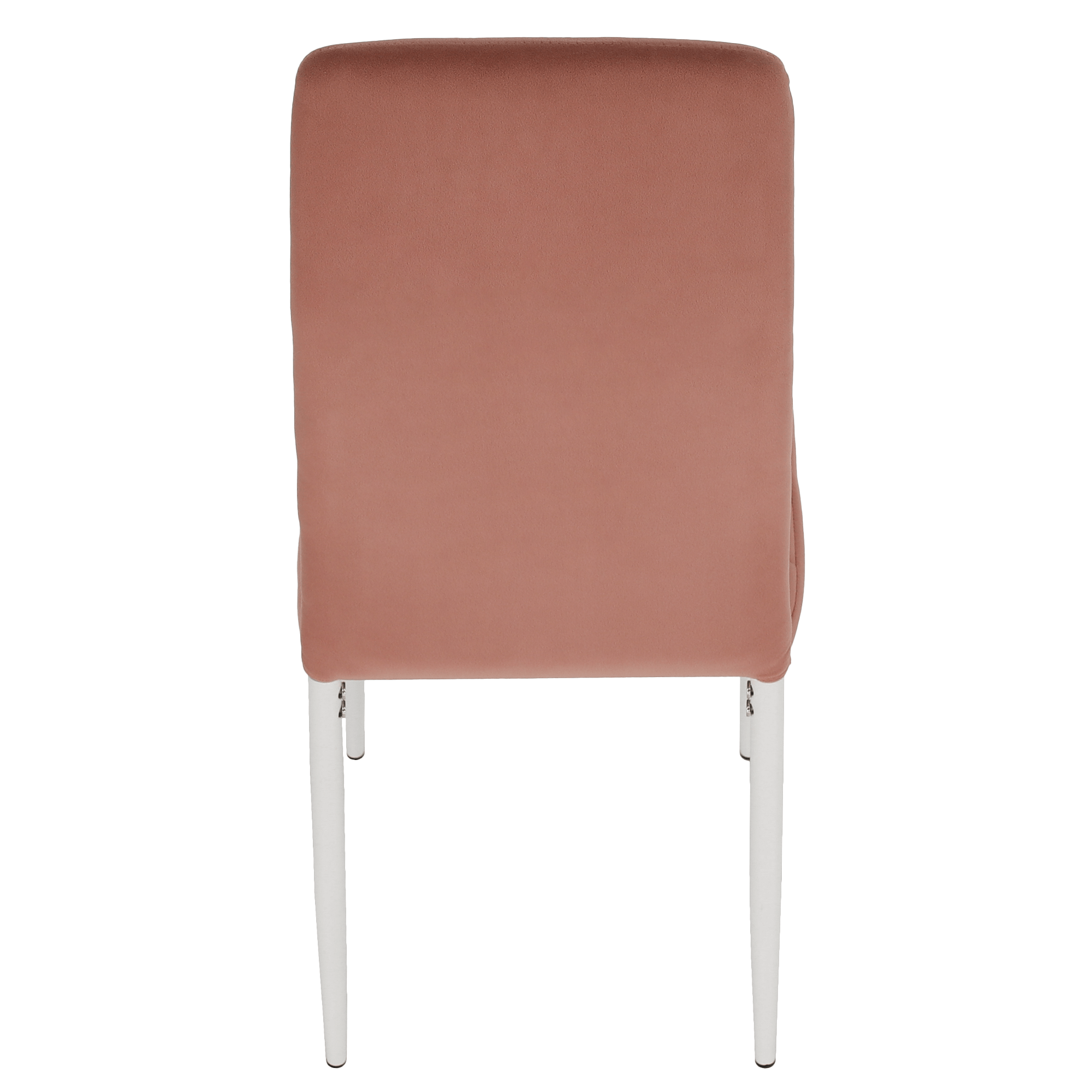 Scaun, ţesătură de catifea roz / metal alb, Coleta Nova - imagine 6