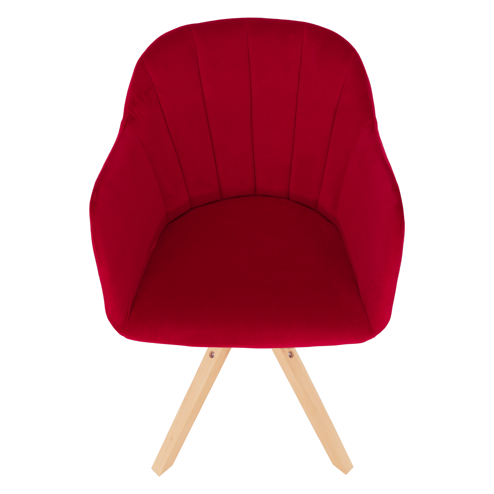 Fotoliu rotativ, textil Velvet, oxy fire roşu/fag, DALIO - imagine 3