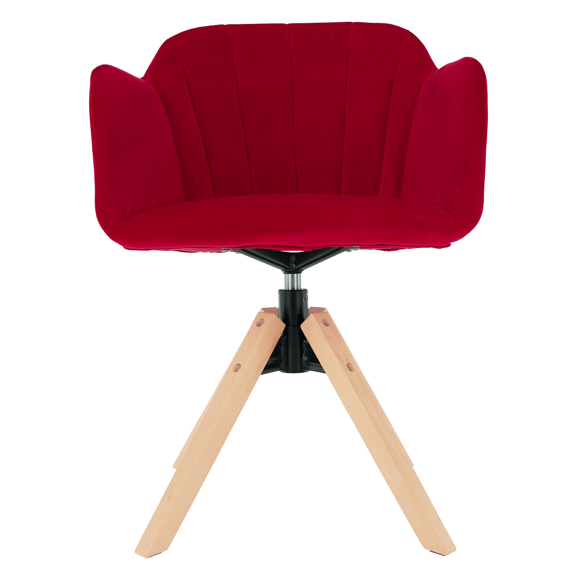 Fotoliu rotativ, textil Velvet, oxy fire roşu/fag, DALIO - imagine 4