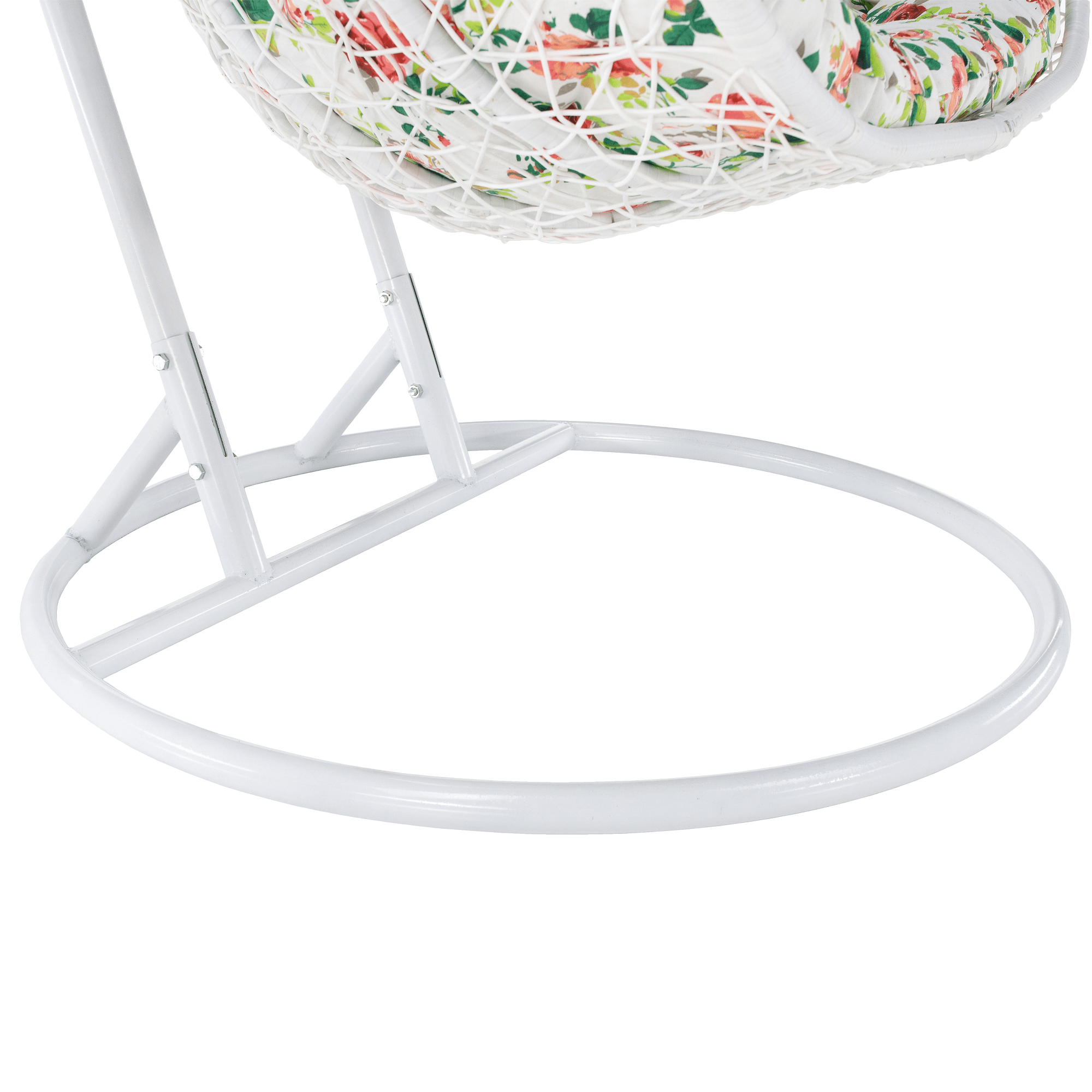 Scaun agăţat dublu, alb/model floral, DALVEA 2 NEW - imagine 2