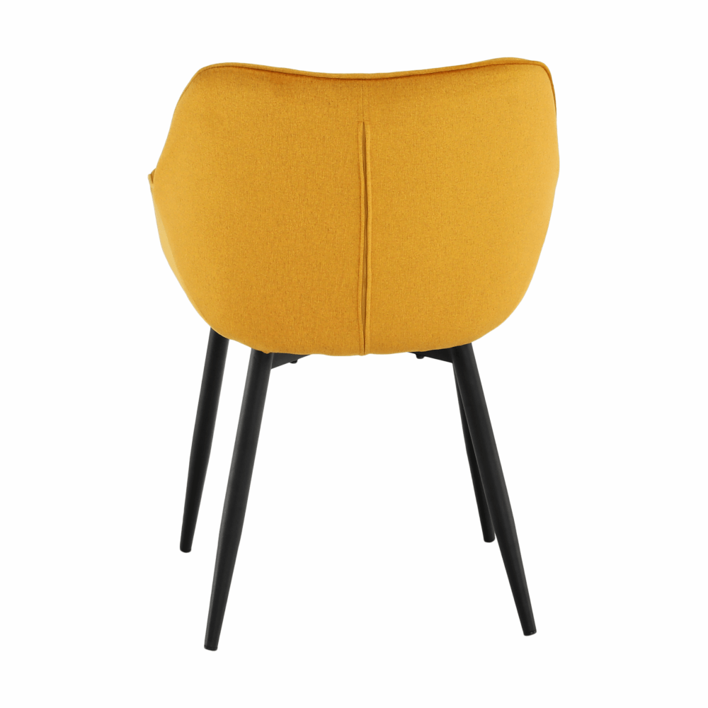 Fotoliu de design, material textil Velvet galben, FEDRIS - imagine 5