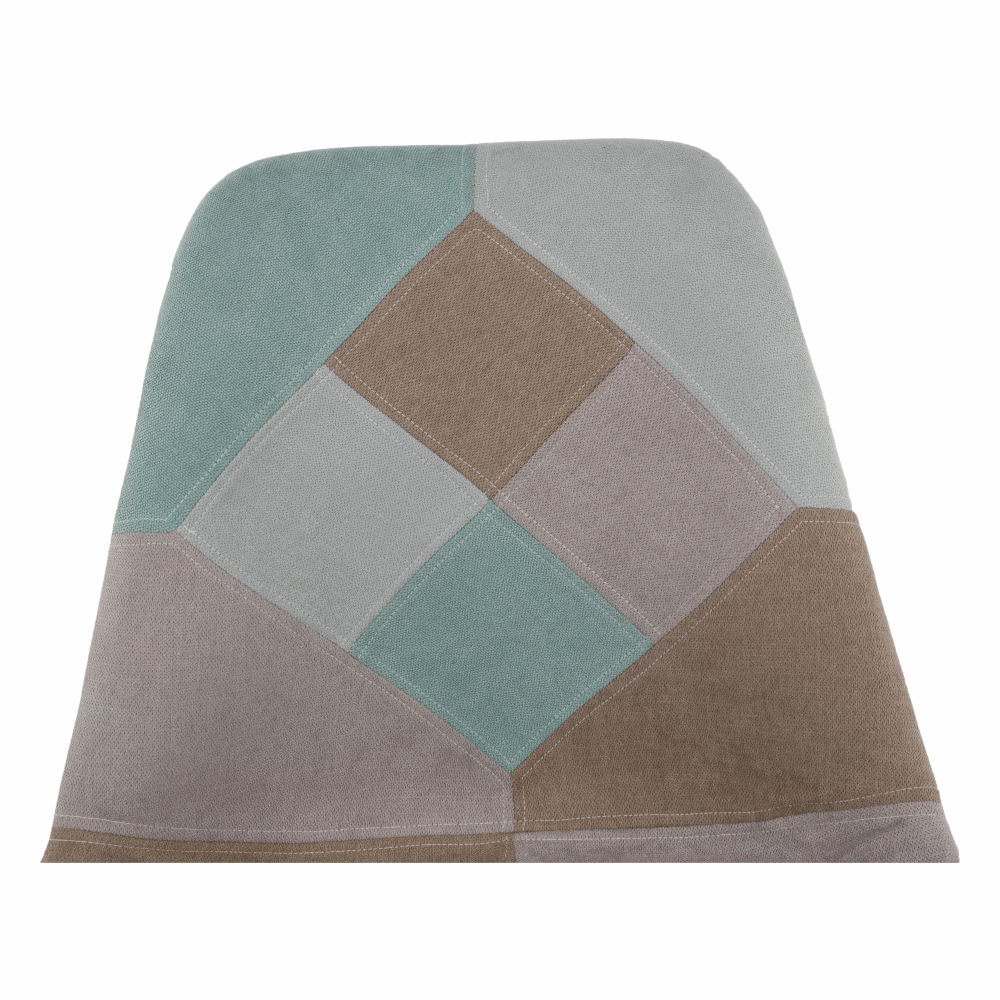 Scaun dining, patchwork mentol/maro, GLORIA - imagine 3