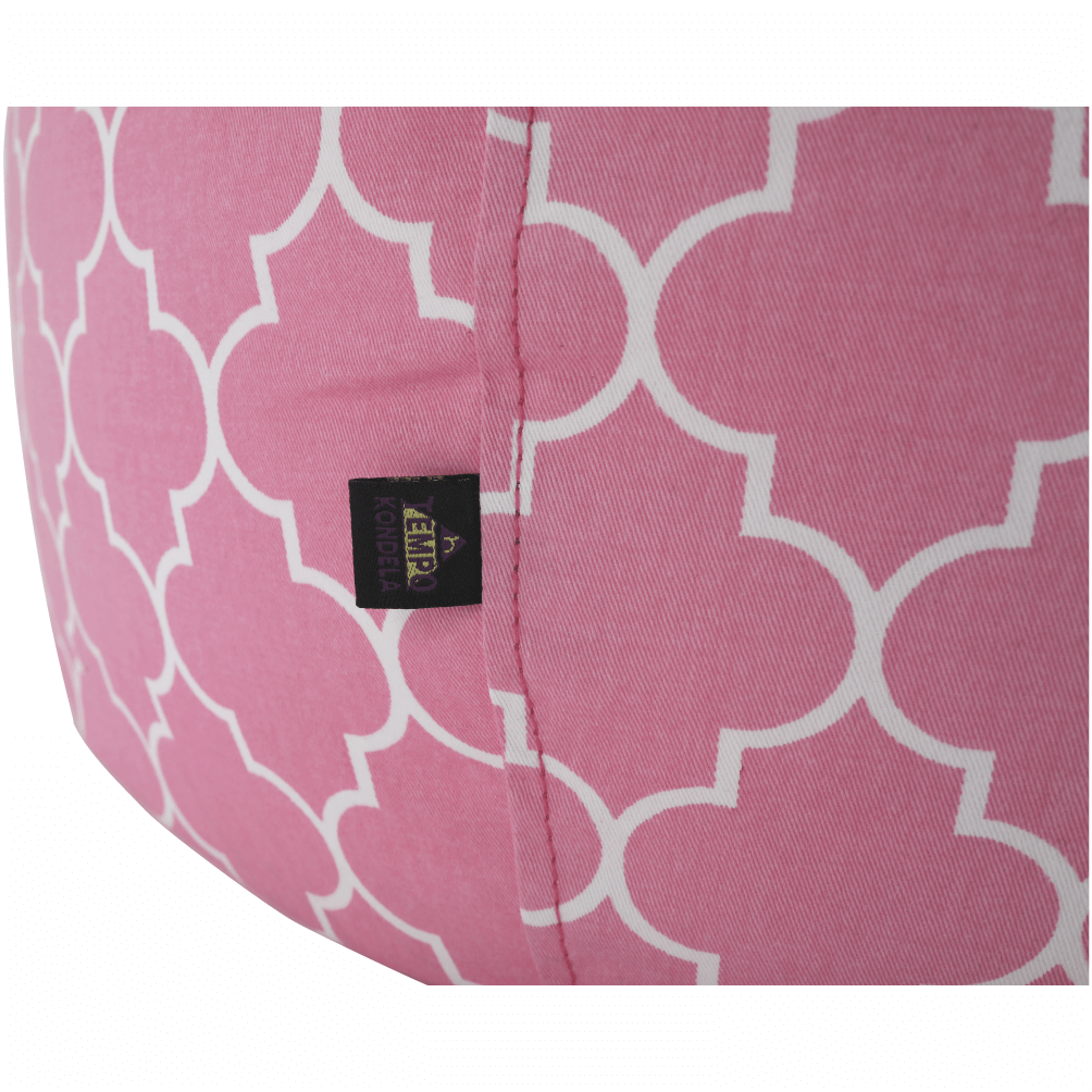 Fotoliu tip sac, roz/alb cu model, GOMBY - imagine 2