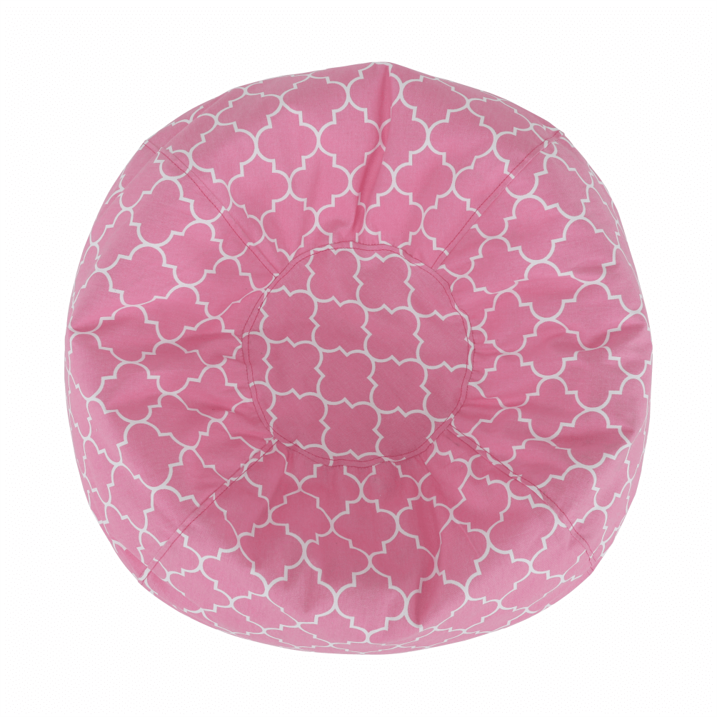 Fotoliu tip sac, roz/alb cu model, GOMBY - imagine 3