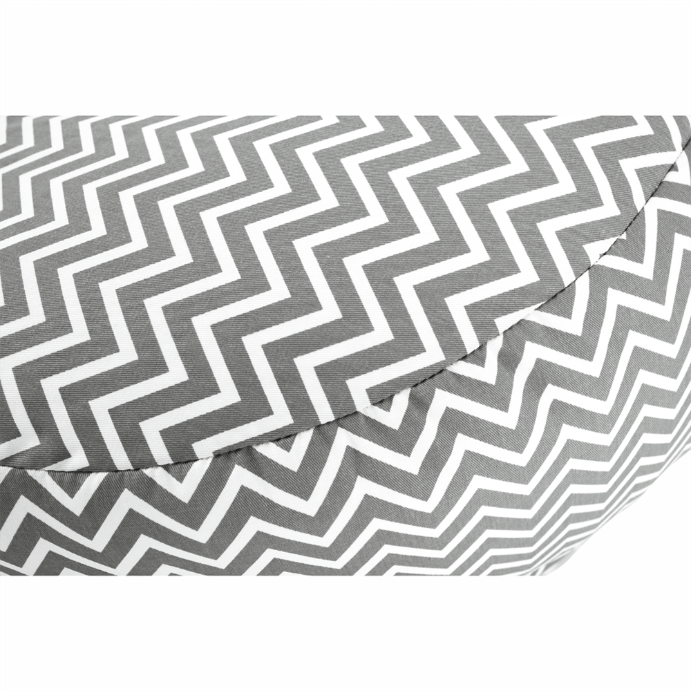 Fotoliu tip sac, gri/alb/model zig-zag, GOMBY - imagine 4