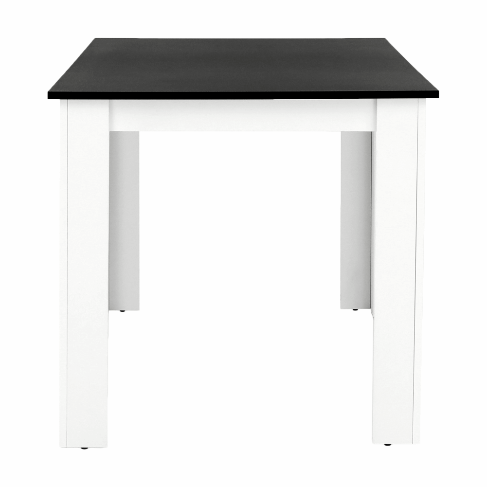 Masă dining, alb/negru, 120x80 cm, KRAZ - imagine 2