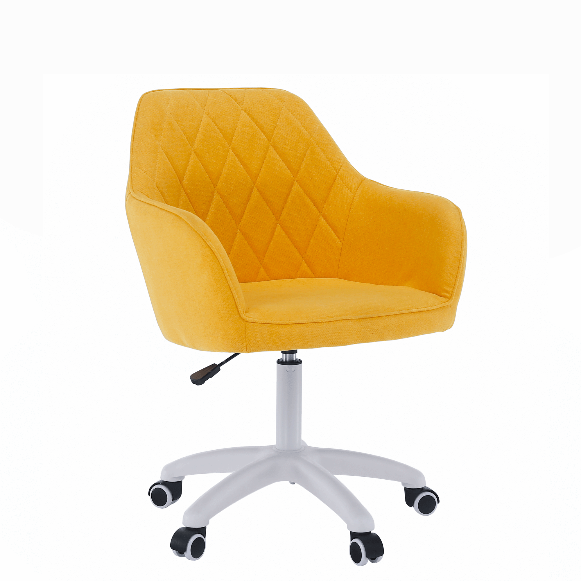 Scaun de birou, material galben/alb, SANTY - imagine 2