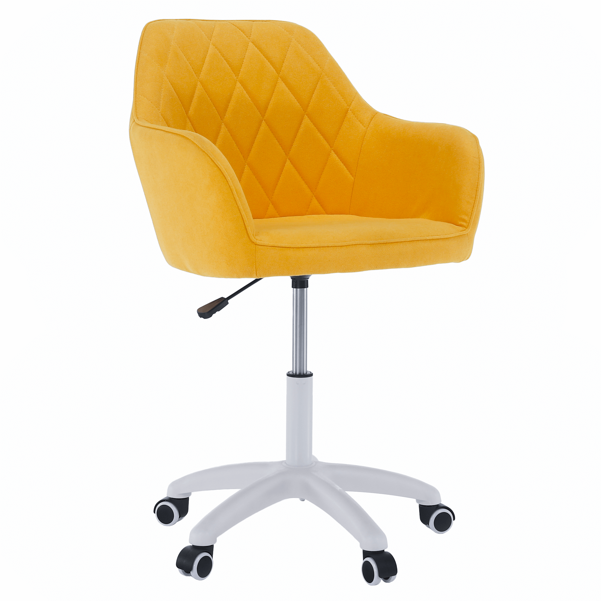 Scaun de birou, material galben/alb, SANTY - imagine 3