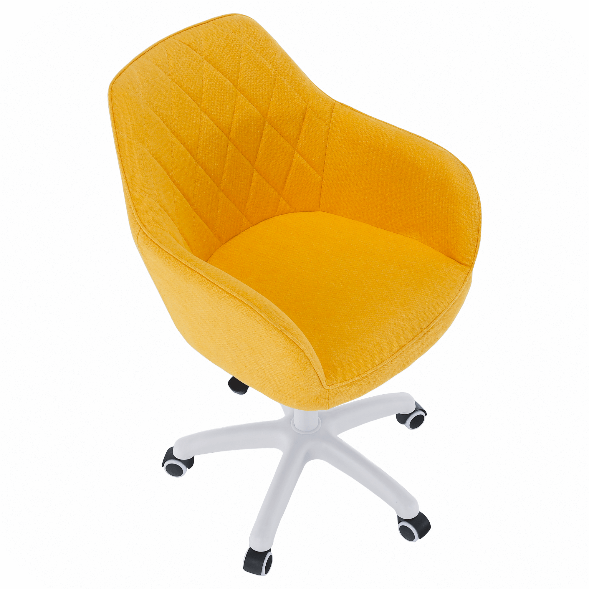 Scaun de birou, material galben/alb, SANTY - imagine 4