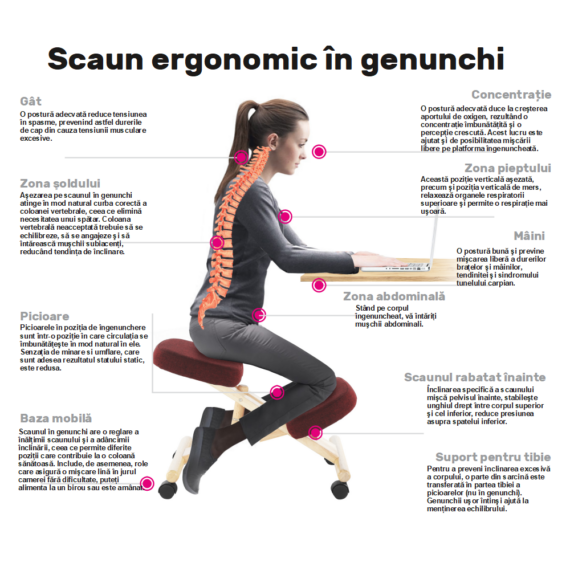 Scaun de îngenunchiere ergonomic, gri-maro Taupe / negru, RUFUS