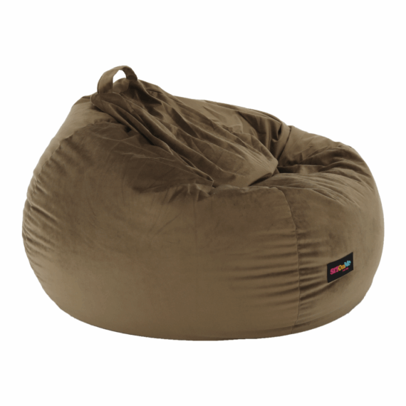 Fotoliu tip sac, material textil gri-maro TAUPE, TRIKALO