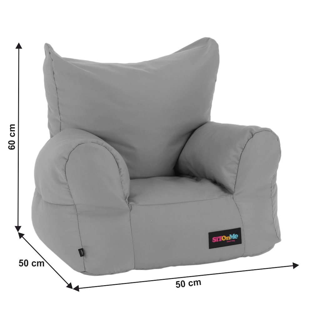 Fotoliu tip sac, material textil gri deschis, TAMPO - imagine 2