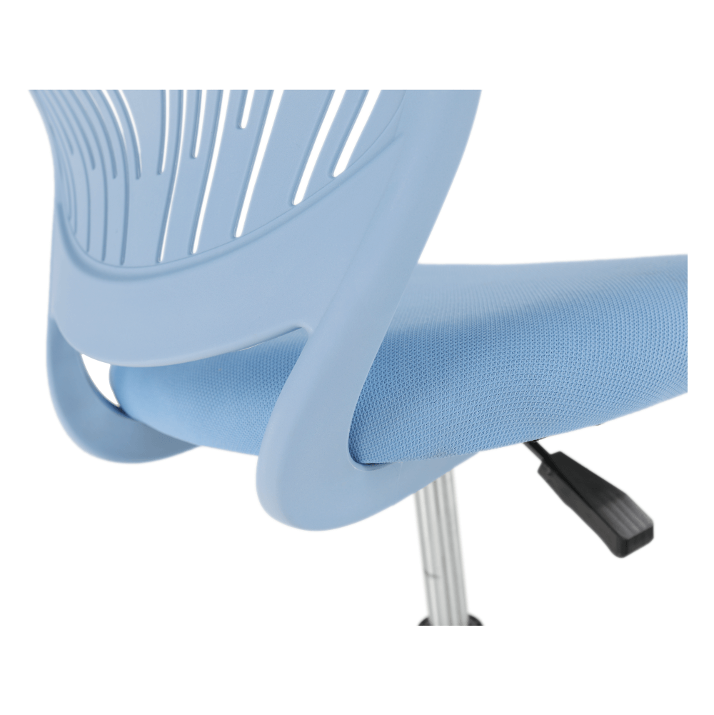 Scaun rotativ, albastru/crom, SELVA - imagine 4