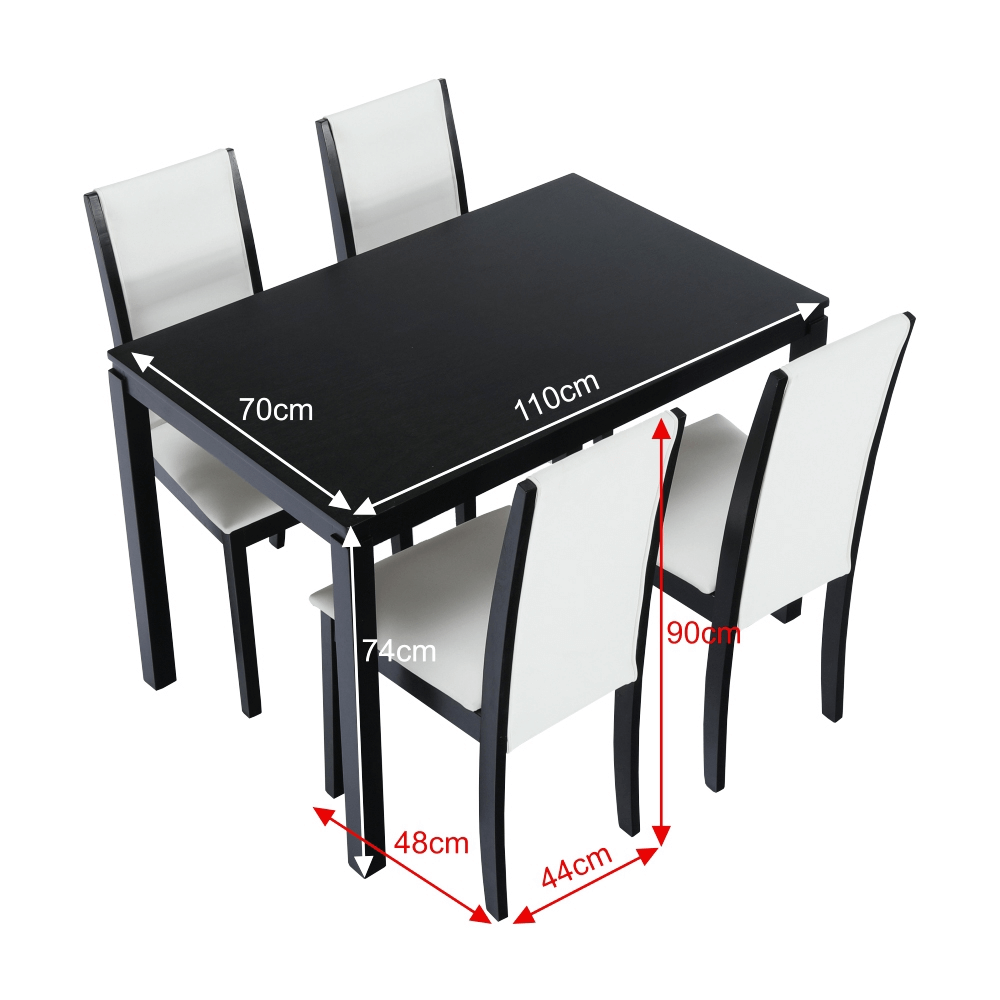 Set cină, wenge/piele eco, VENIS NEW 1+4 - imagine 5