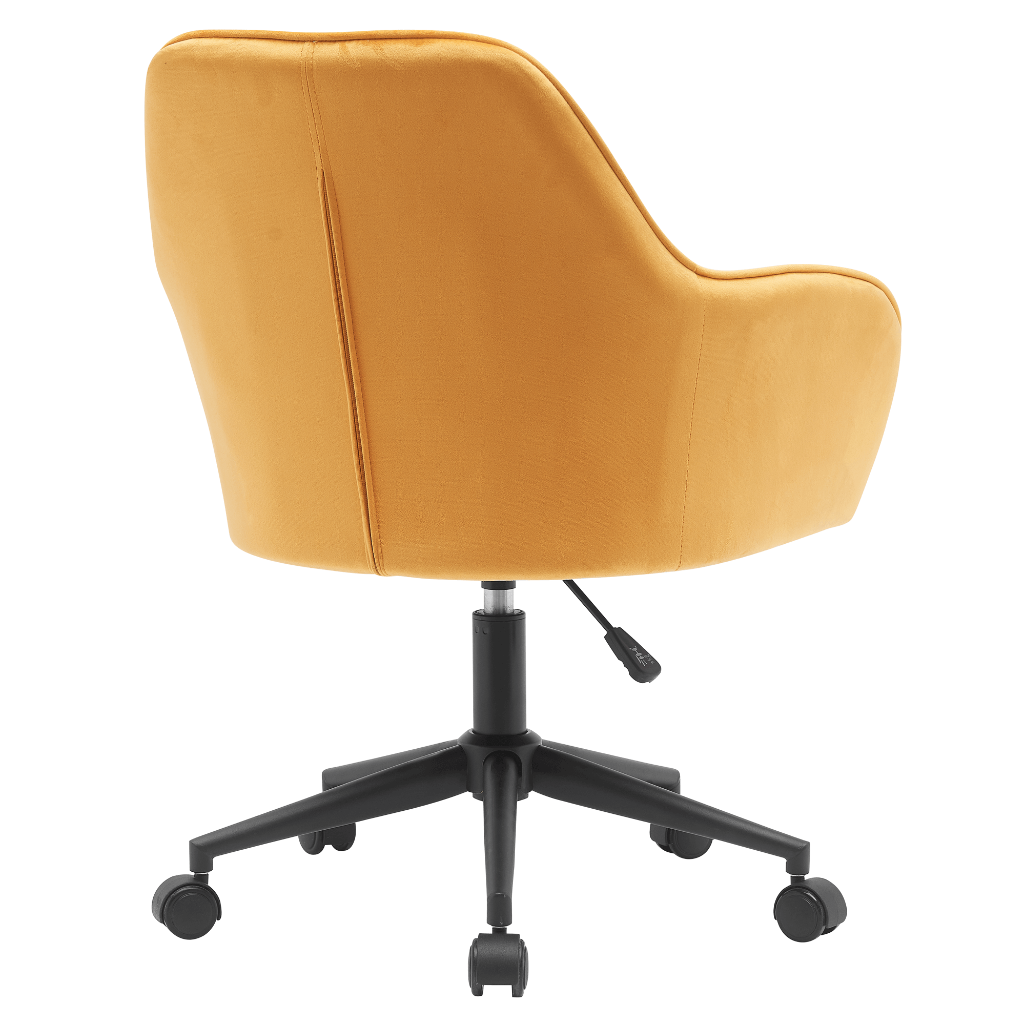 Scaun de birou, ţesătură de catifea galben/negru, SORILA NEW - imagine 4