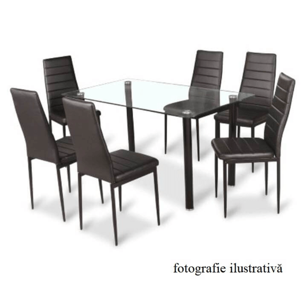 Scaun, piele eco gri deschis/metal gri, COLETA NOVA - imagine 2