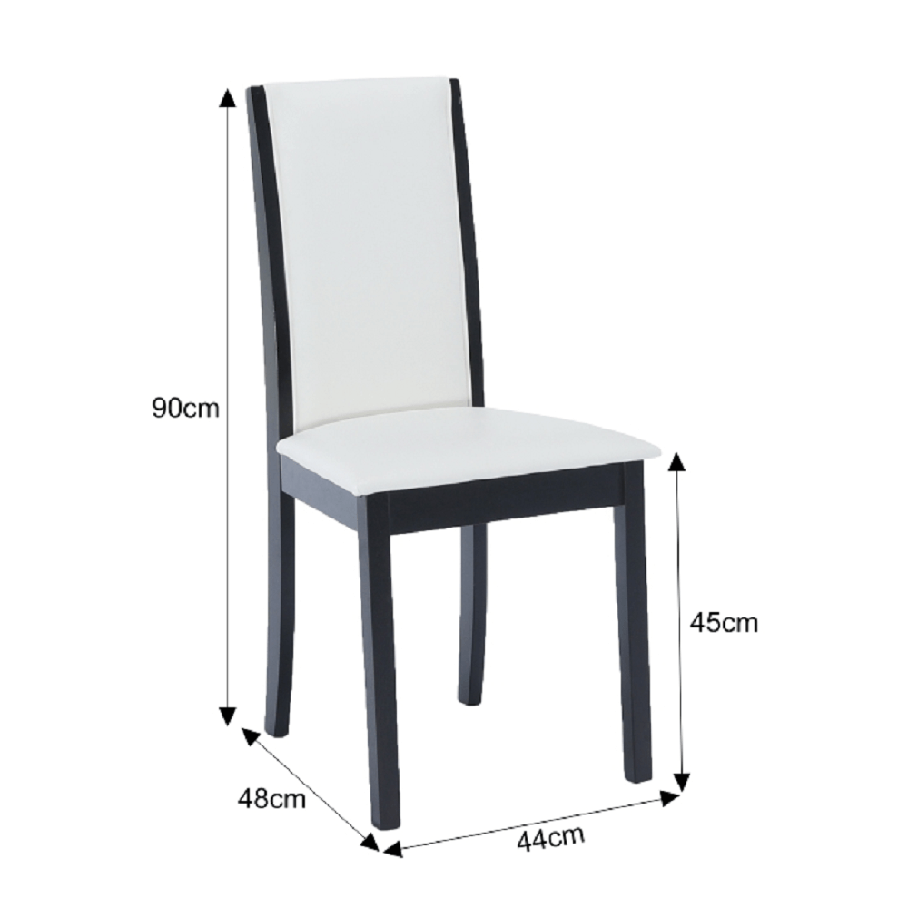 Scaun, wenge/piele eco alb, VENIS NEW - imagine 5