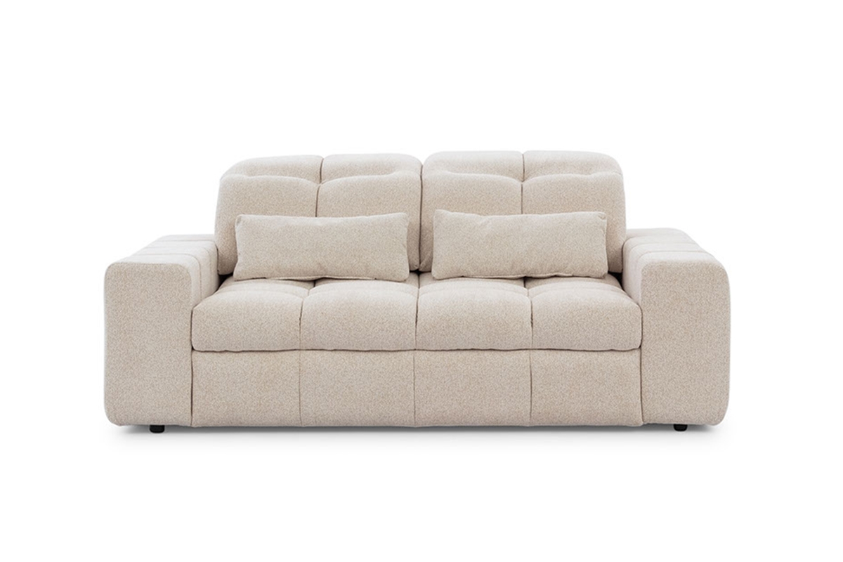 Canapea Magnelio II cu două locuri cu scaun extensibil electric - bej - imagine 3