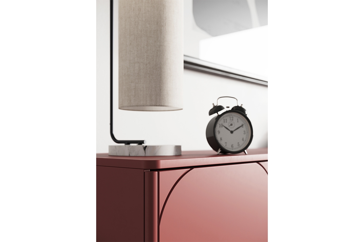 Comodă TV Sonatia II 150 cm cu sertar ascuns - burgundy - imagine 2