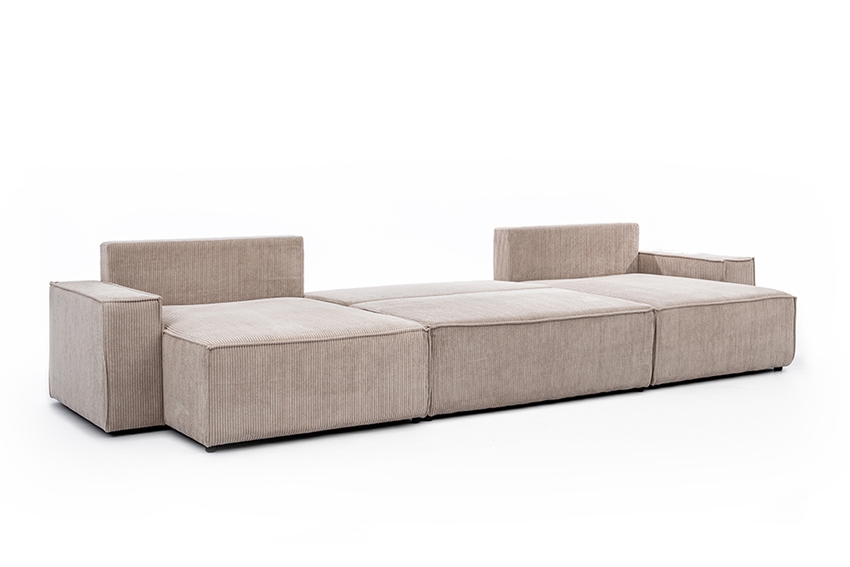 Colţar Flabio U II extensibil - bej Lincoln 03 - imagine 4