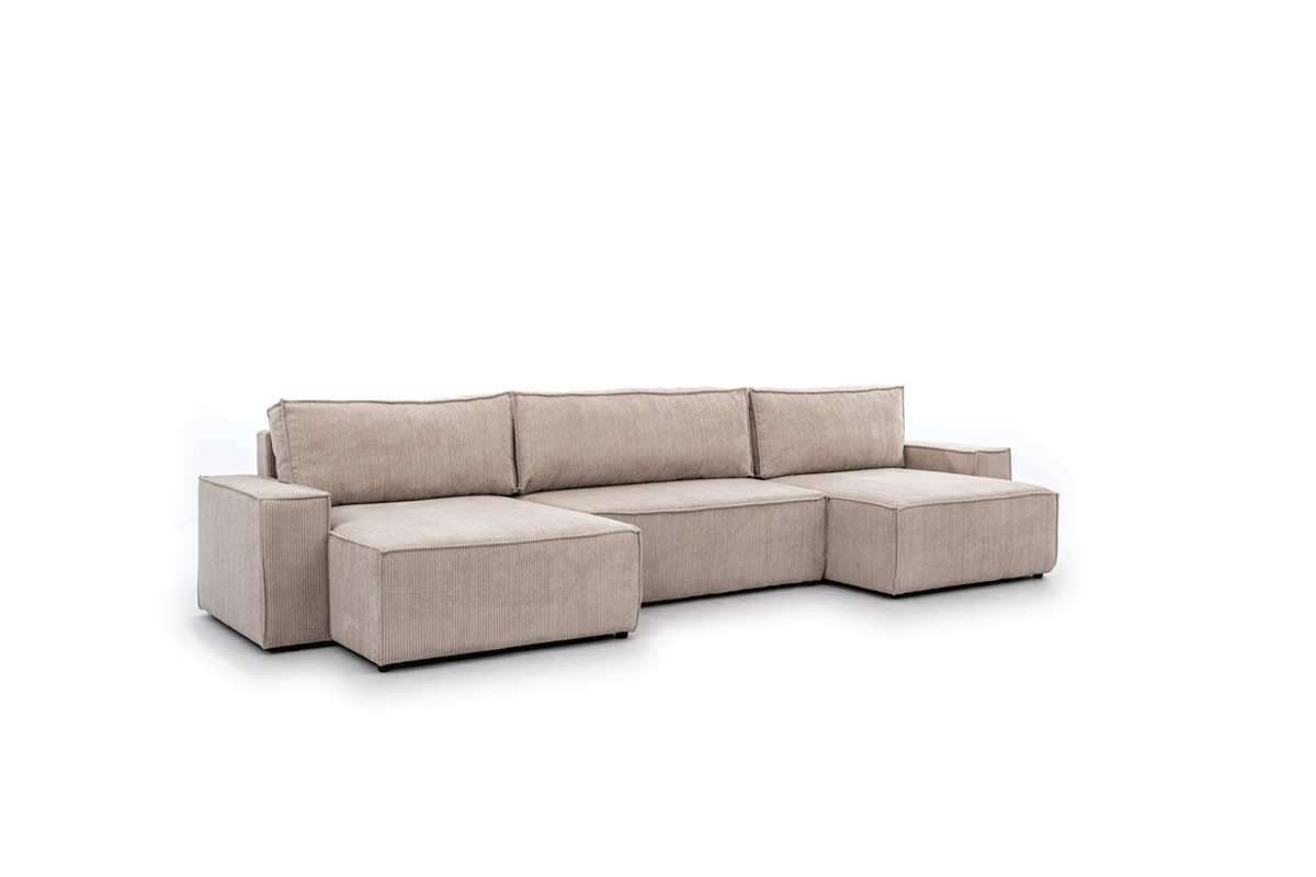 Colţar Flabio U II extensibil - bej Lincoln 03 - imagine 6