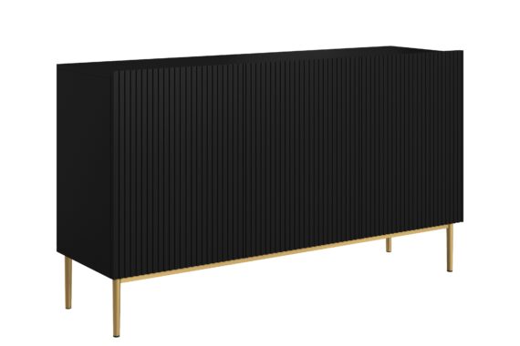 Comodă Nicole 150 cm - picioare negru mat / auriu