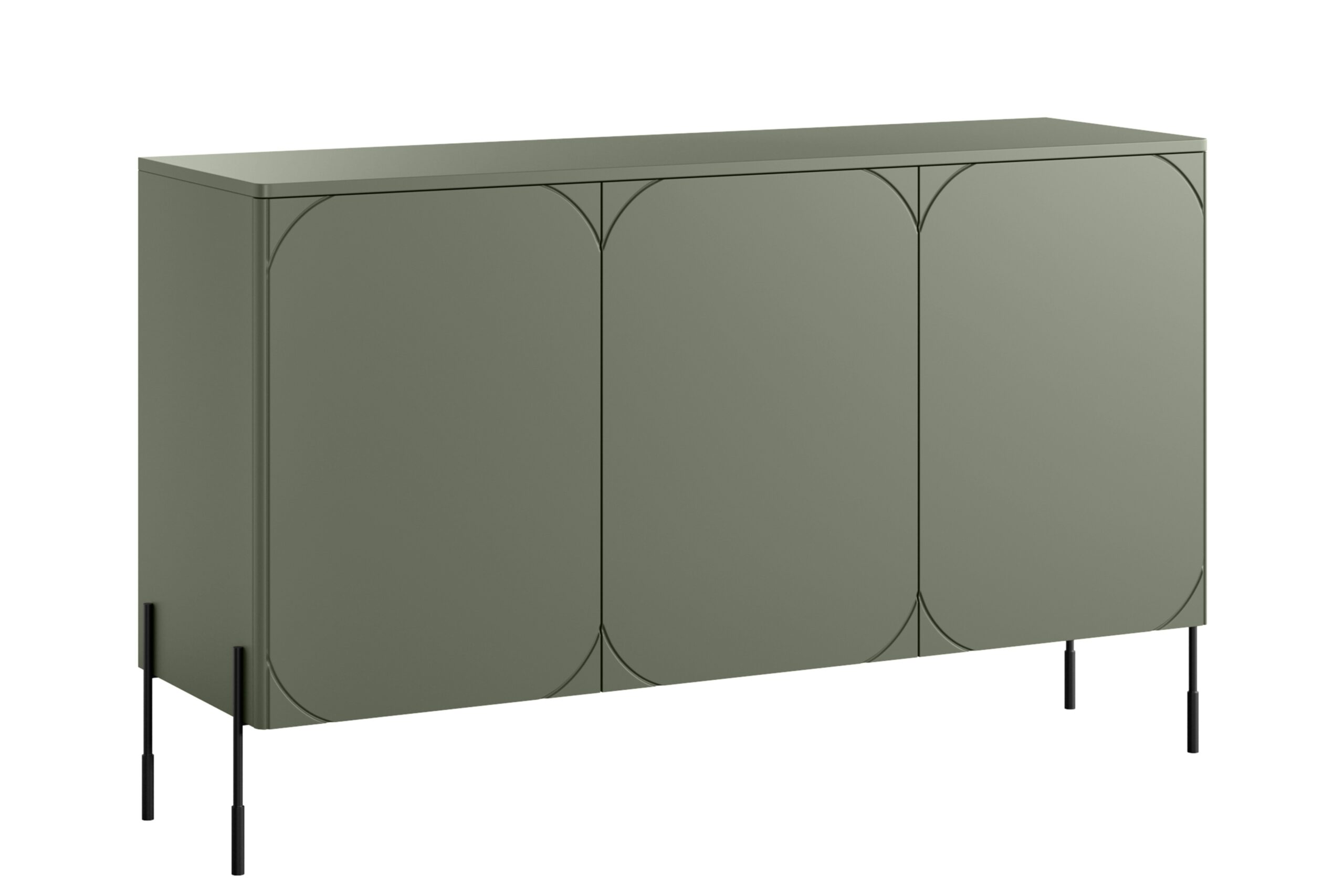 Comodă cu trei uși și două sertare Sonatia 150cm - Olive