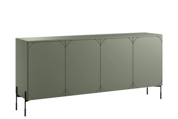 Comodă cu trei uși și patru sertare Sonatia 200 cm - Olive