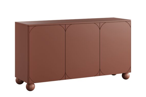Comodă Sonatia II 150 cm cu patru sertare ascunse - burgundy