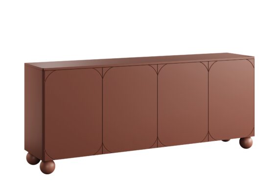 Comodă Sonatia II 200 cm cu două sertare ascunse - burgundy