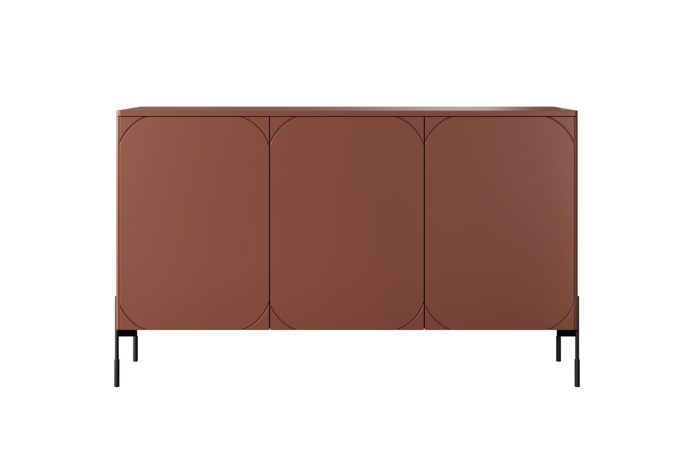 Comoda cu trei uși și 4 sertare ascunse Sonatia 150 cm - burgundy - imagine 6