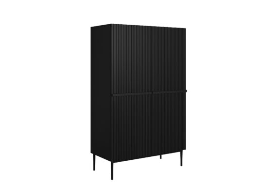 Dulap Nicole - negru mat / picioare negre