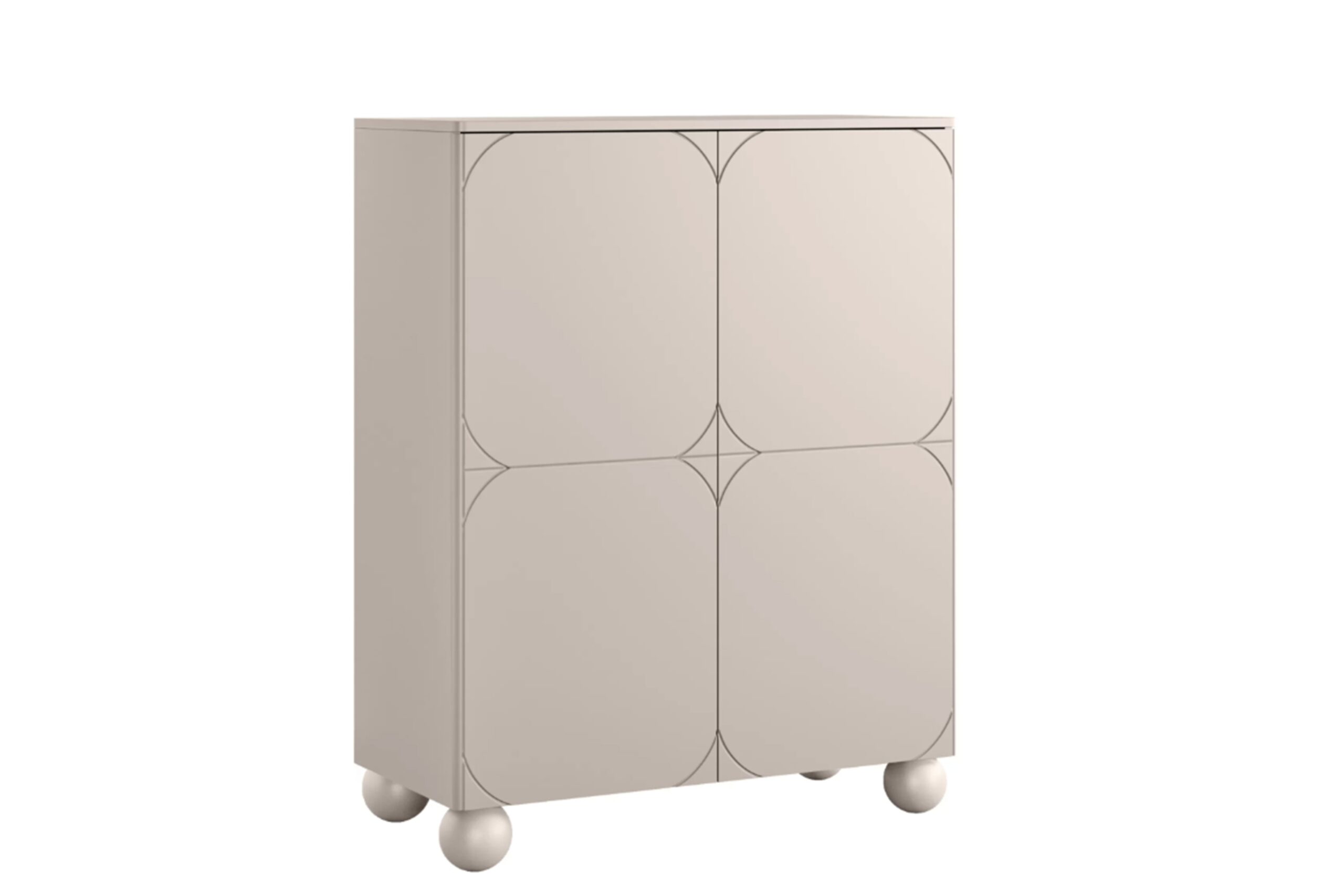 Dulap Sonatia II 120 cm cu două uși și două sertare ascunse - cașmir