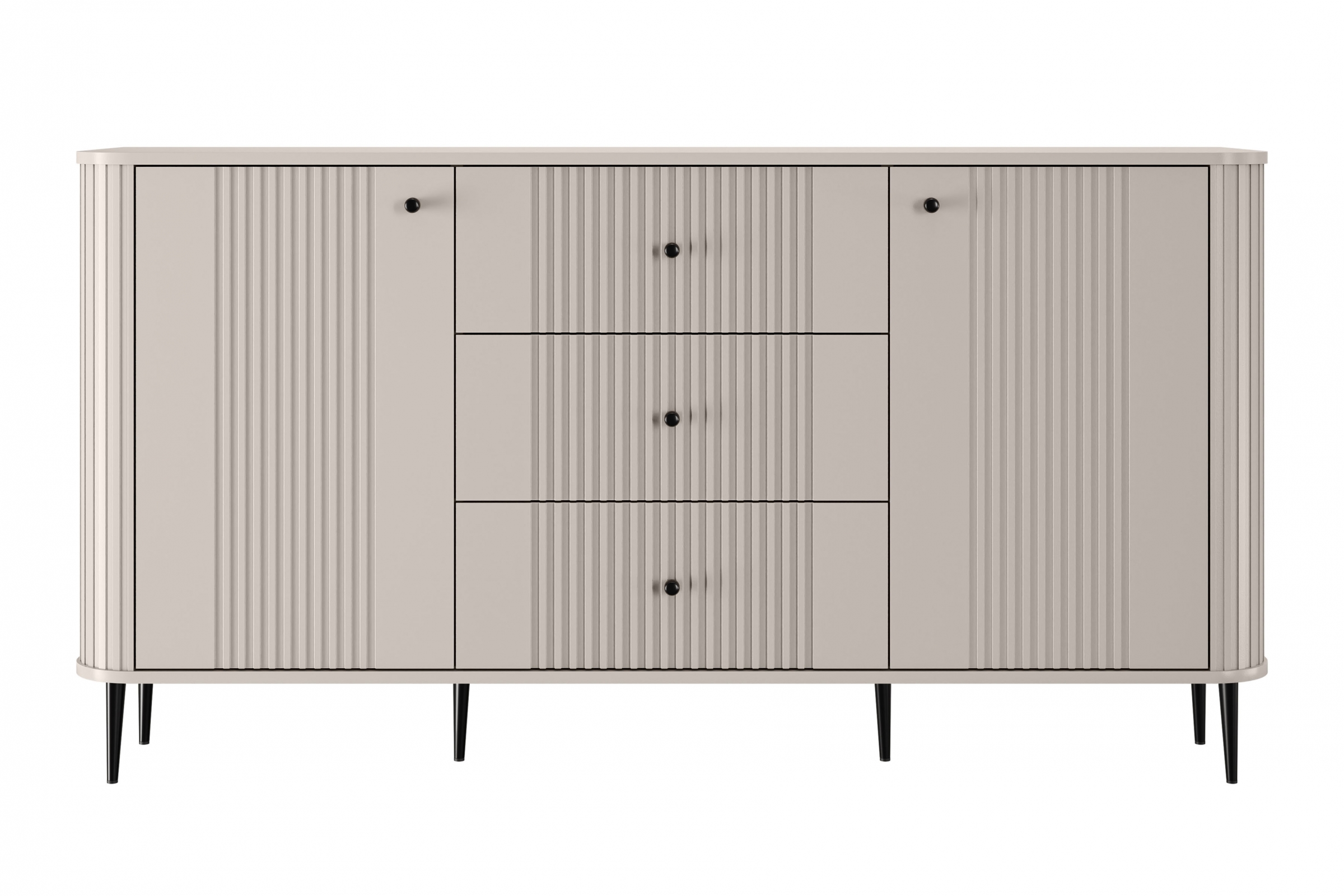 Comoda cu sertare Versper 160 cm - cașmir / negru Picioare - imagine 5