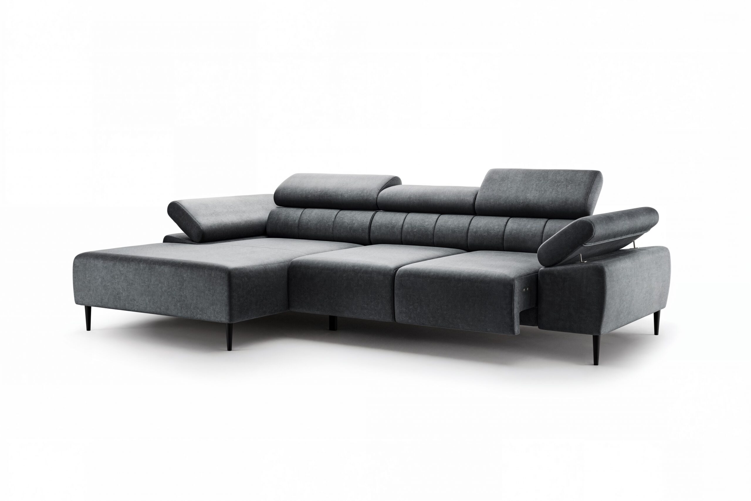 Canapea pe partea stângă Taloria Mini - Zetta 305, Picioare negru - imagine 5