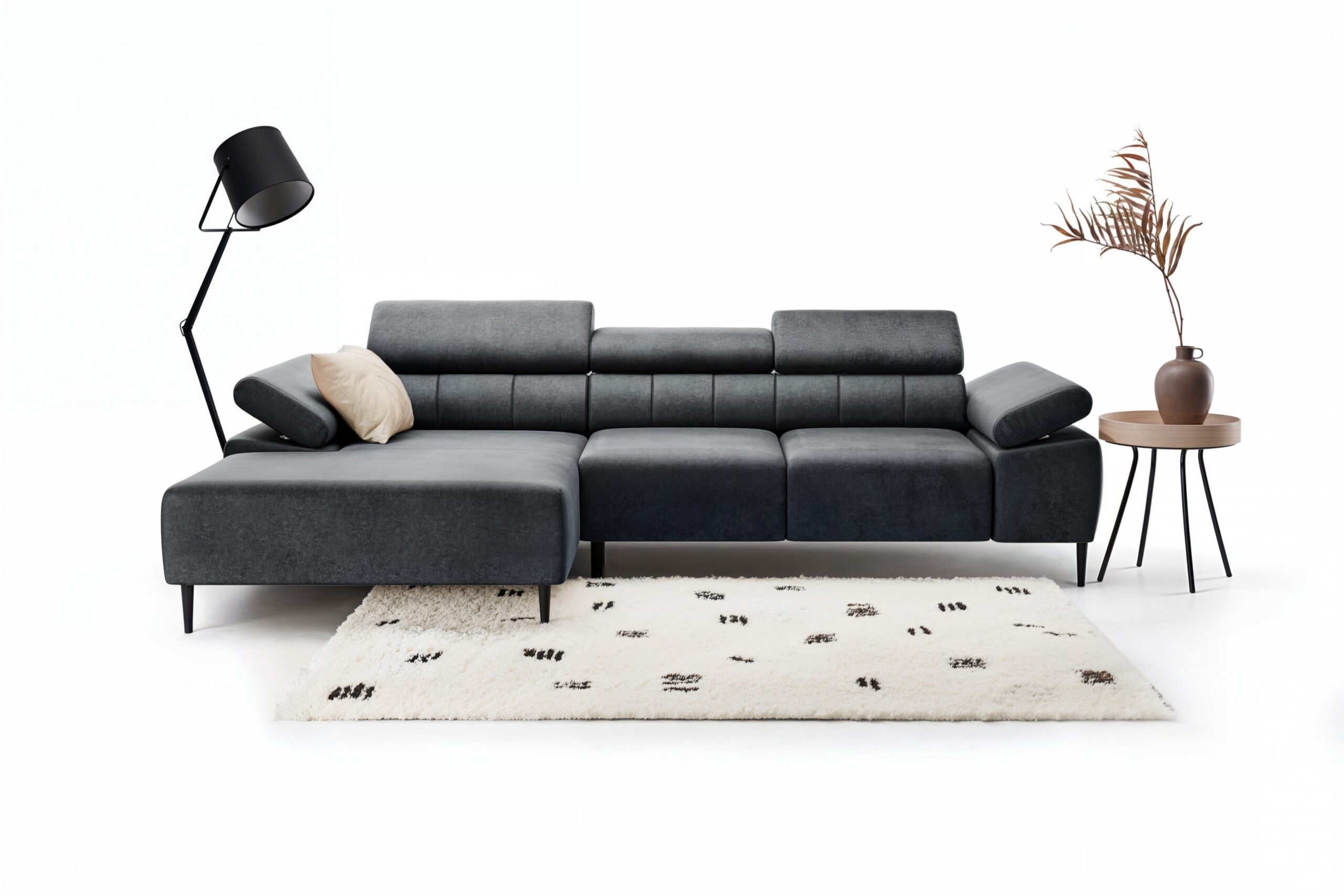 Canapea pe partea stângă Taloria Mini - Zetta 305, Picioare negru - imagine 4