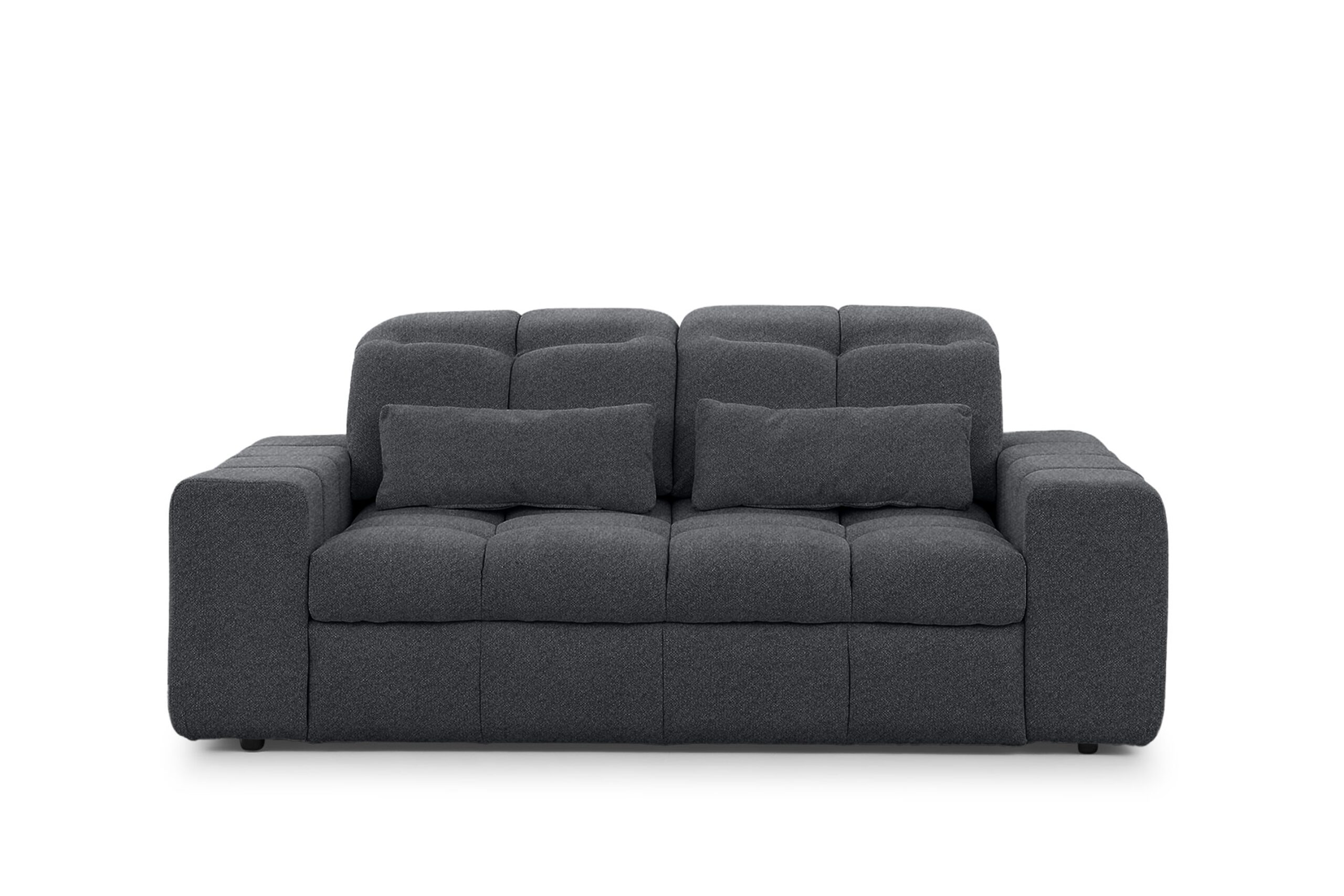 Canapea Magnelio II cu două locuri cu scaun extensibil electric - gri boucla Raven 16 - imagine 4