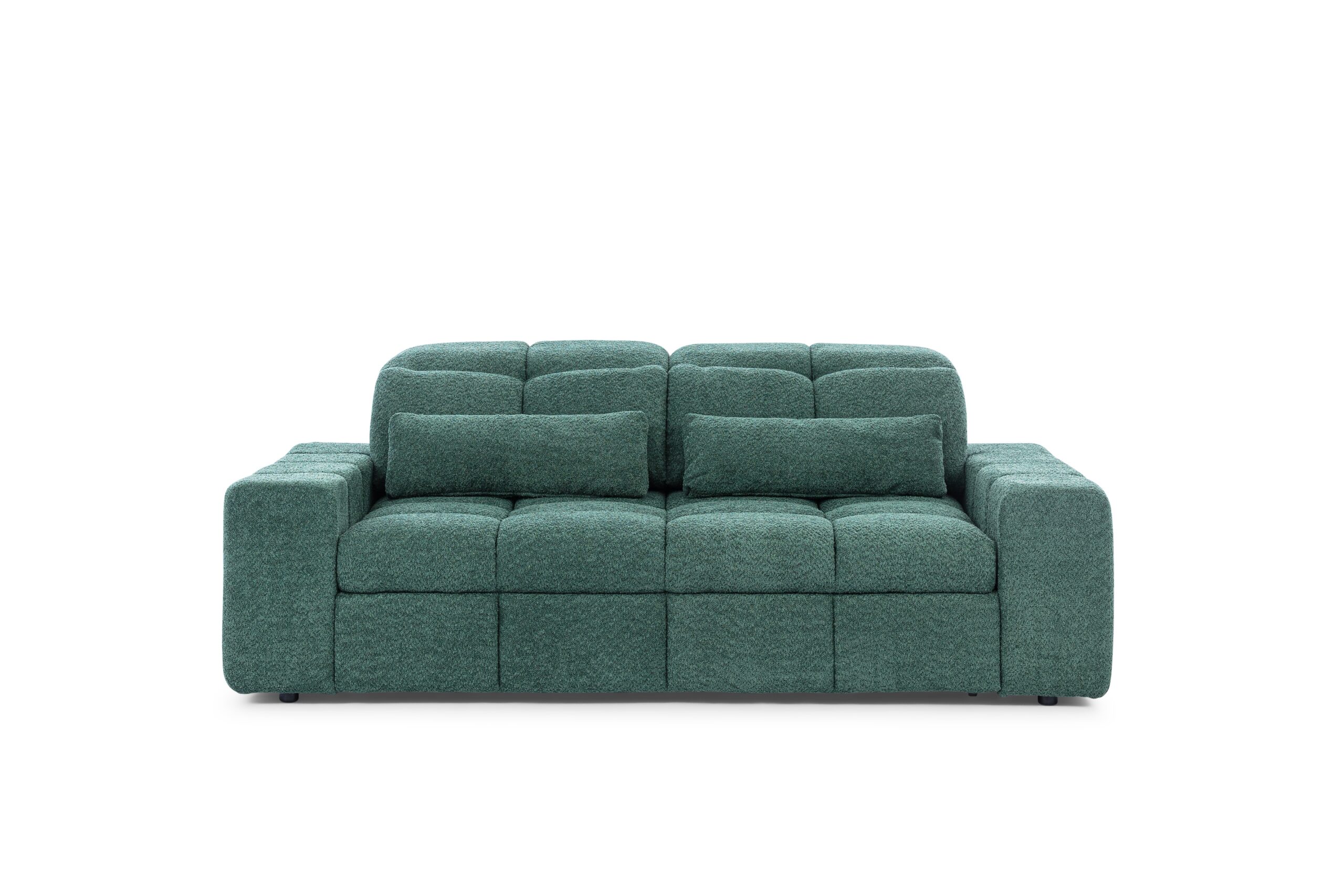 Canapea Magnelio III cu trei locuri cu scaun extensibil electric - boucel verde Catch Me 10 - imagine 2