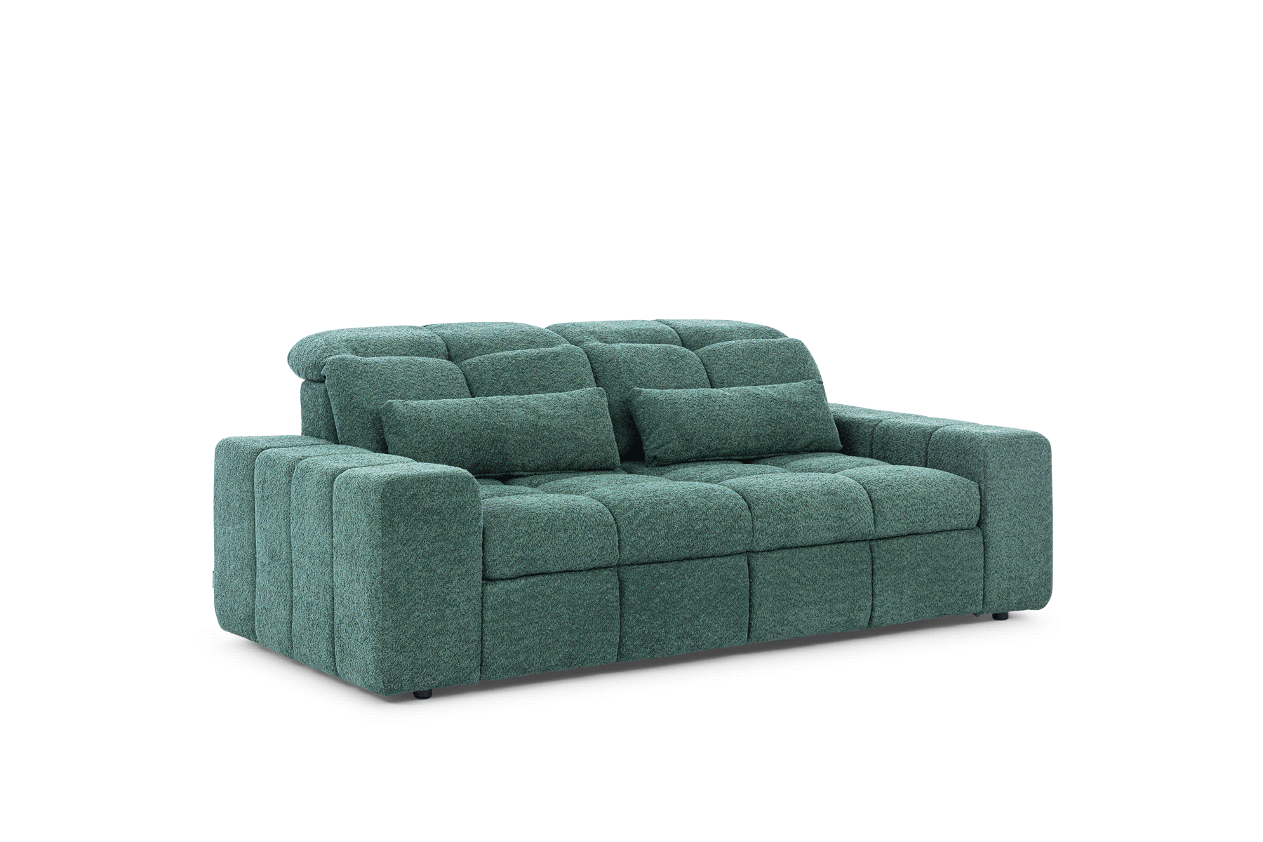 Canapea Magnelio III cu trei locuri cu scaun extensibil electric - boucel verde Catch Me 10 - imagine 5