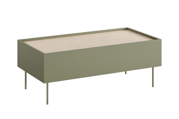 Măsuță de cafea cu sertar Desin 120 1S - Olive / Stejar nagano