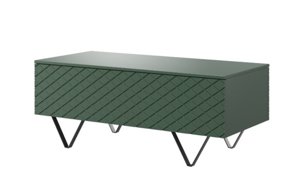 Măsuță de cafea cu spațiu de depozitare Scalia 120 2K - labrador mat / picioare negre