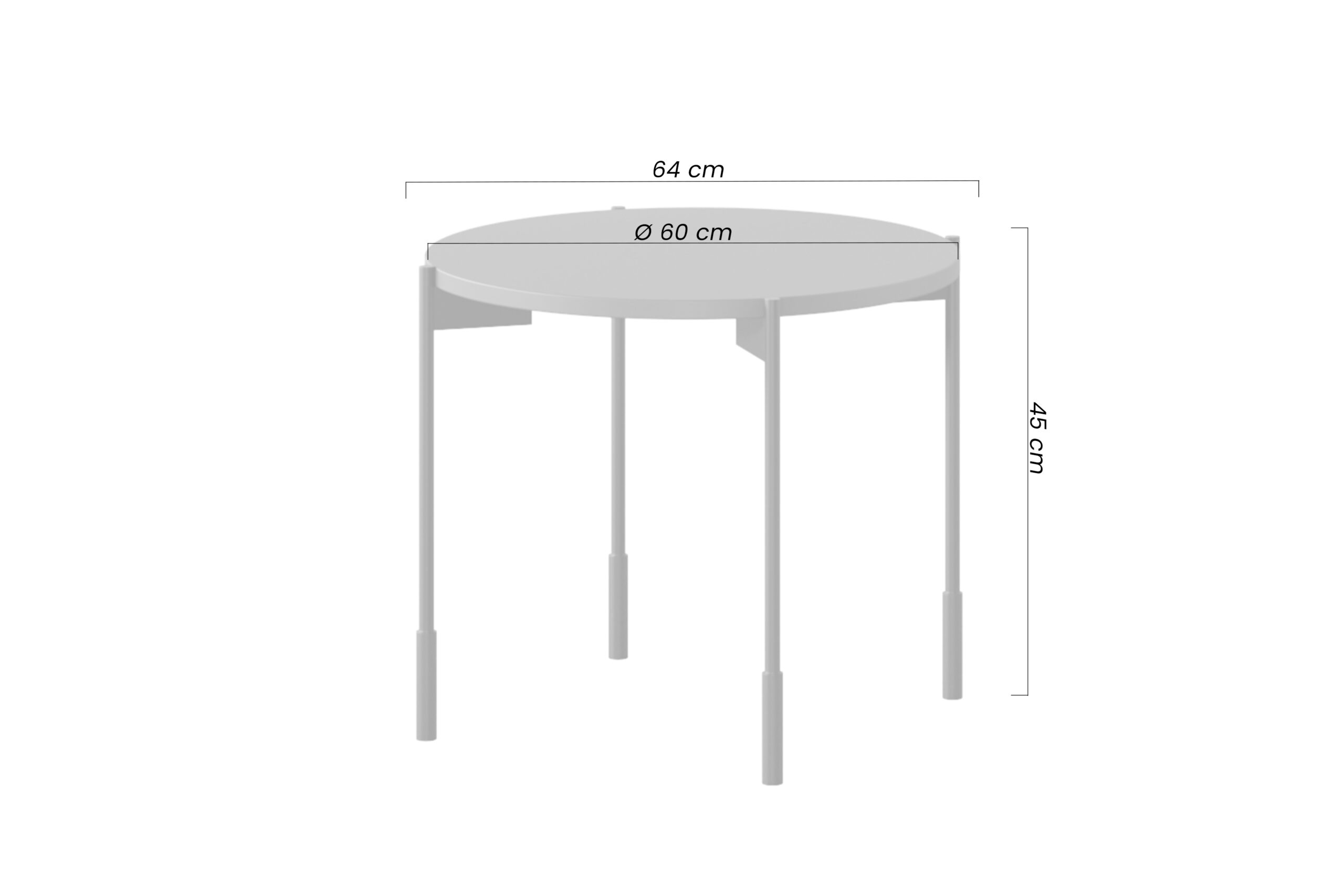 Măsuță de cafea rotundă Sonatia 60 - olive - imagine 4