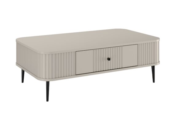 Masă de cafea cu sertar Vesper 103x60 cm - cașmir / picioare negre