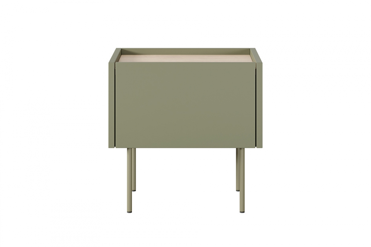Măsuță de noptieră cu sertar Desin 45 1S - Olive / Stejar nagano - imagine 8